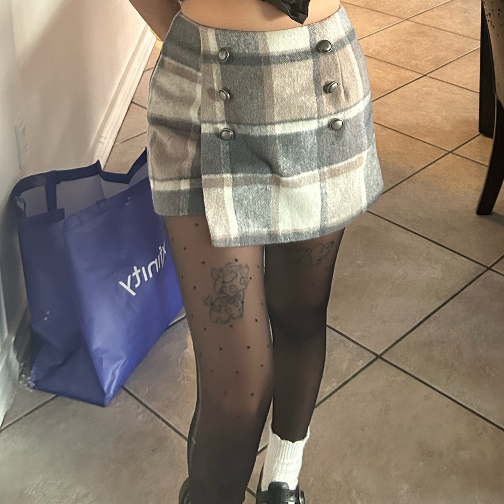 Tartan mini skort